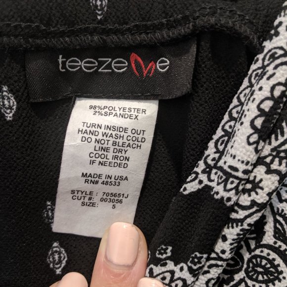 Brand New! TeezeMe Black White Romper 5 - Picture 2 of 6